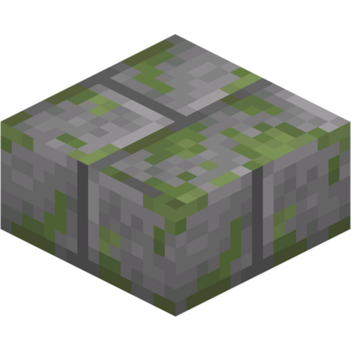 Mossy Stone Brick Slab