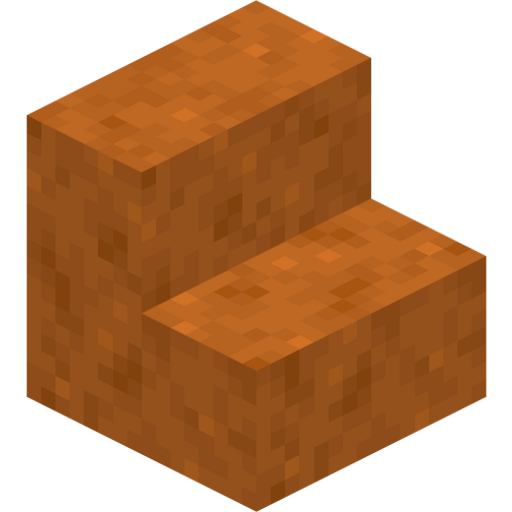 Smooth Red Sandstone Stairs