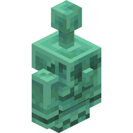 Waxed Oxidized Copper Golem Statue